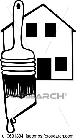 258x470 Clipart Of , Elements, House, Occupations, Painter, Sign, Trades