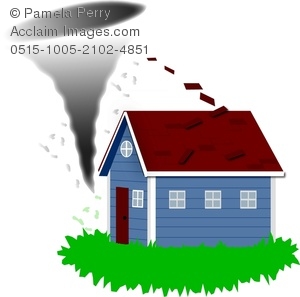 300x297 Art Image Of A Tornado Tearing The Roof Off A House