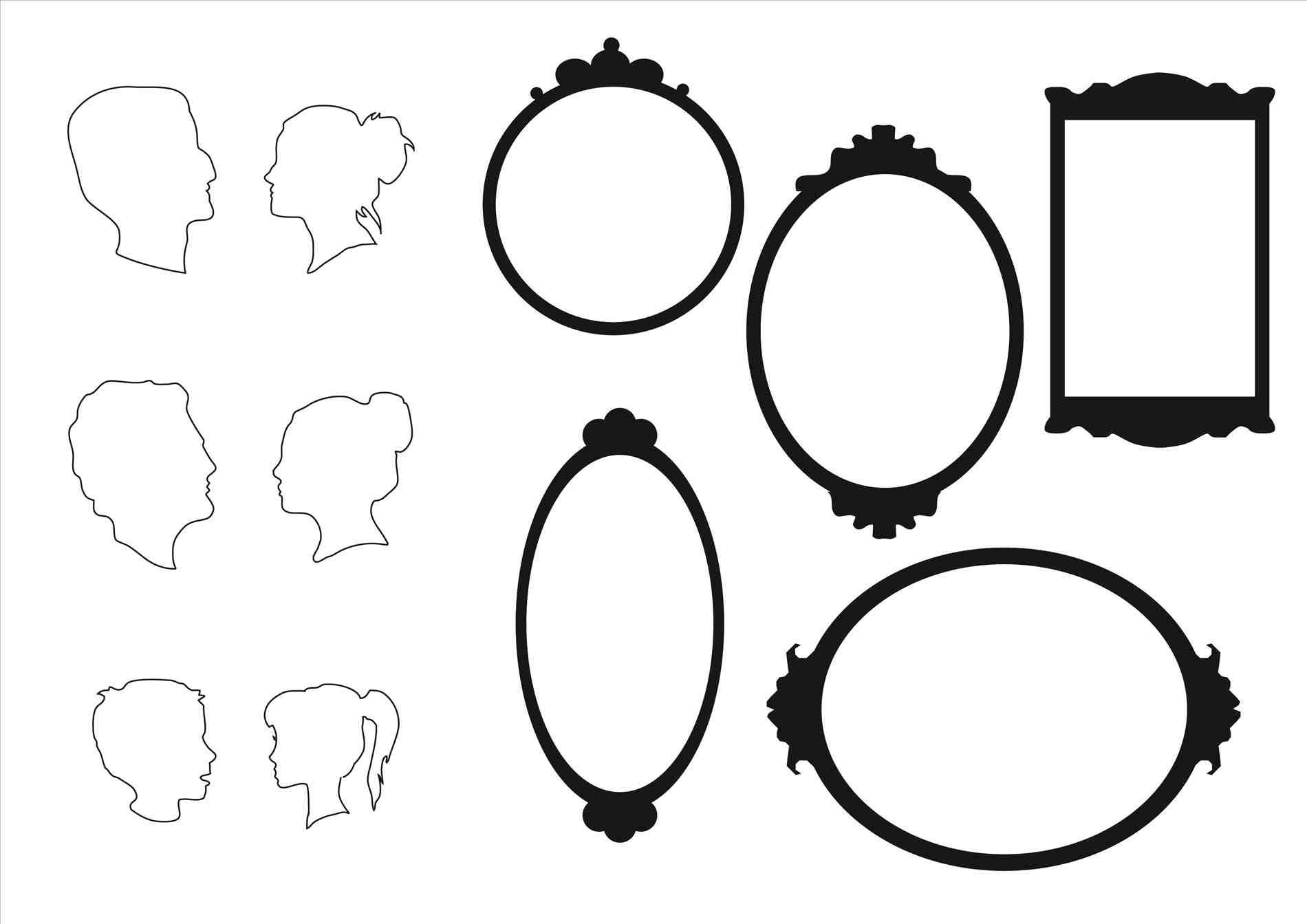 1900x1343 Christmas Village Silhouette Template Haunted House Vector Clip