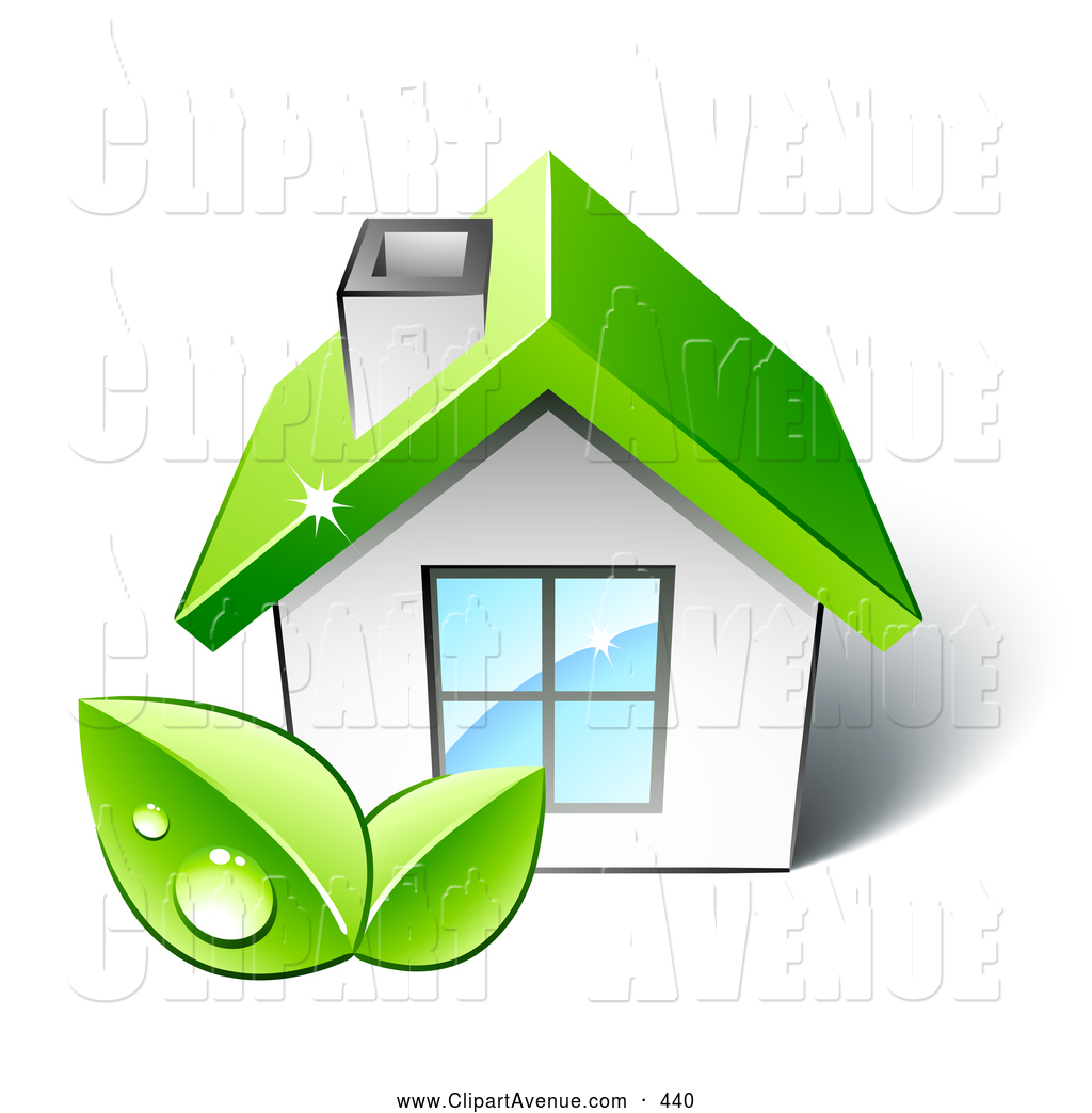 1024x1044 Avenue Clipart Of A Eco Friendly Small White Home With A Big