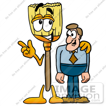 450x450 Cliprt Graphic Of Straw Broom Cartoon Character Talking