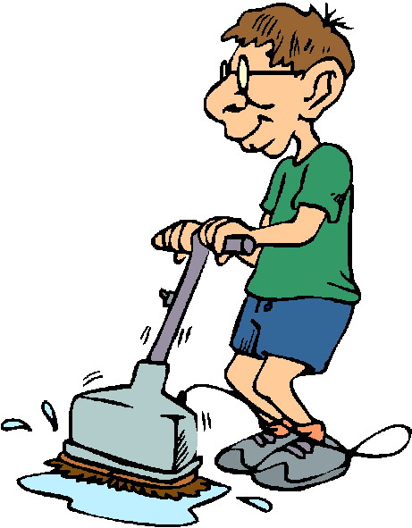461x591 Boy Housekeeping Clipart