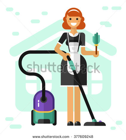 423x470 India Clipart Housekeeper