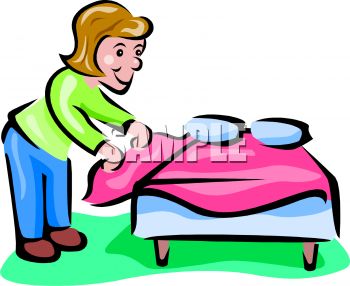 350x286 Woman Making A Bed