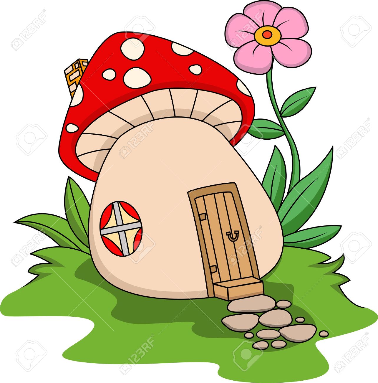 1284x1300 Mushroom House Clipart