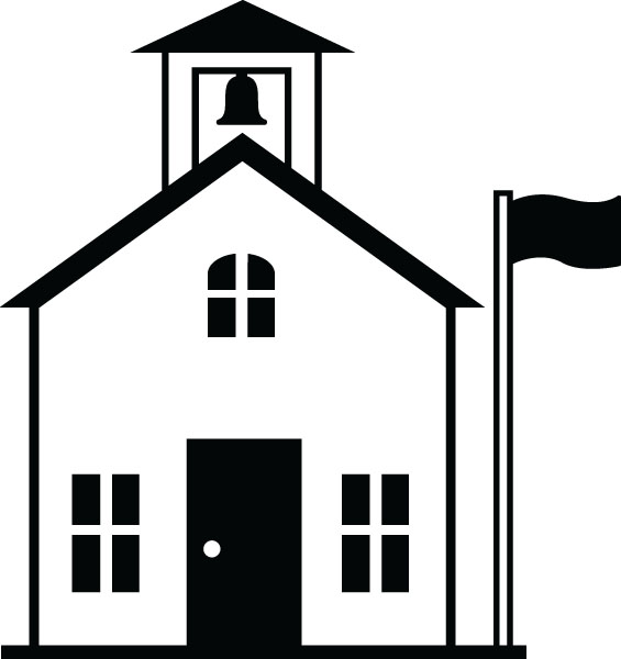 565x600 Schoolhouse School House Black And White Clipart Clipartfest