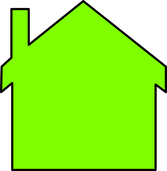 582x596 New House Outline Clip Art