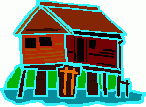 490x360 Stilt House Clipart