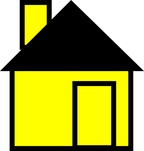 570x597 Simple House Yellow Clip Art