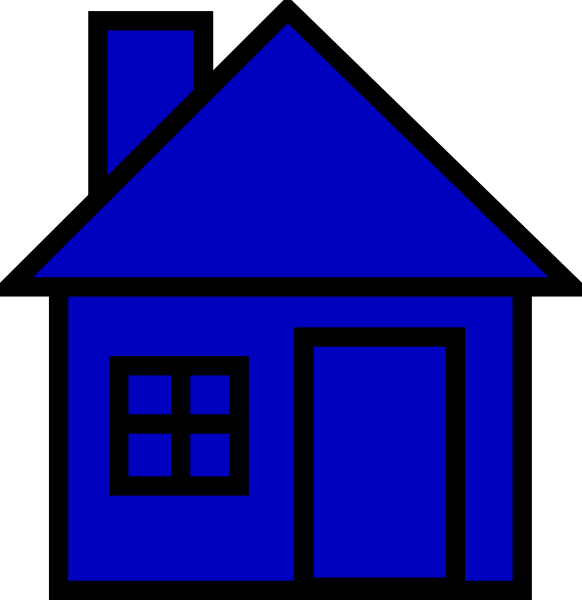 582x600 Blue House Clip Art