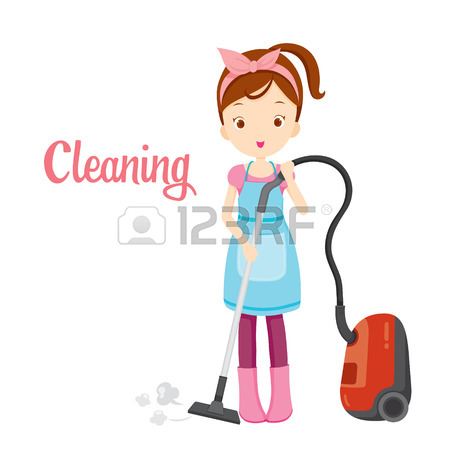 450x450 Girl With Vacuum Cleaner, Housework, Appliance, Domestic Tools