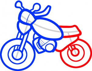 302x234 How To Draw How To Draw A Motorcycle For Kids