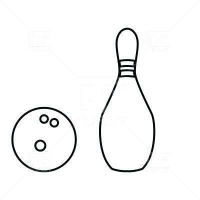 400x400 Bowling Pins Clipart Pin And Bowling Ball Black Color Icon