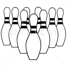 236x236 Black Bowling Pin Clipart