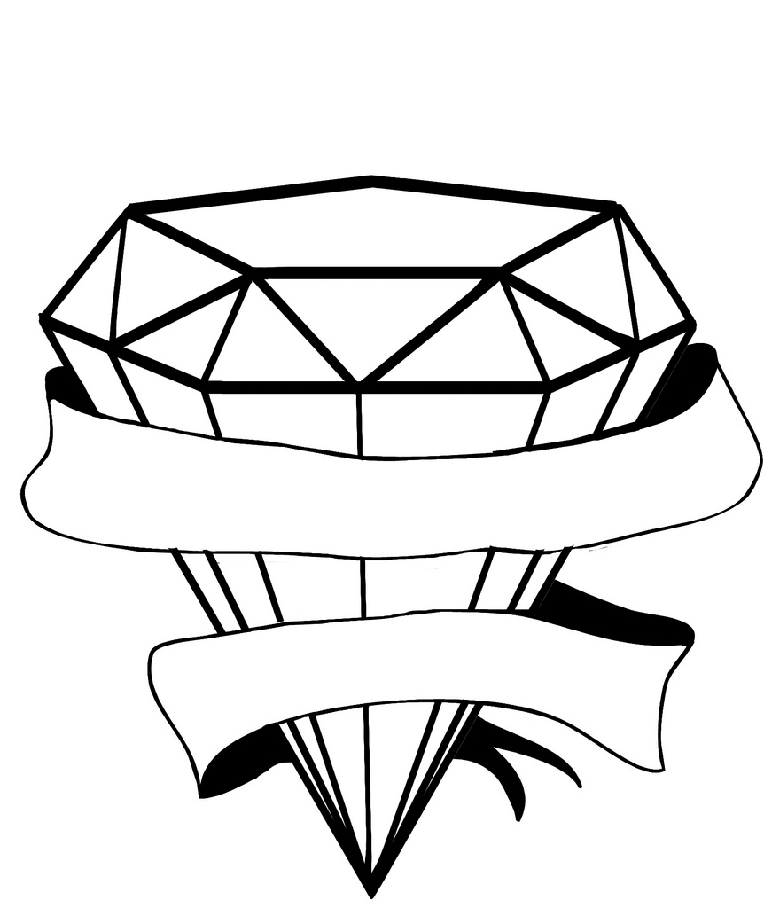 862x1024 Simple Diamond Sketch