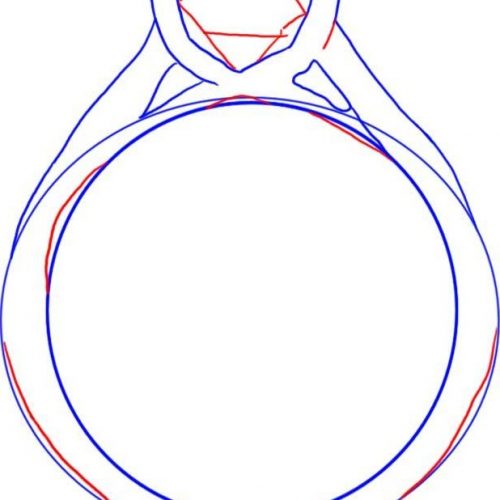 500x500 Diamond Ring Drawing Best Of Diamond Engagement Ring Stock Vector