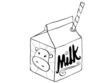 341x270 Carton Clipart Black And White