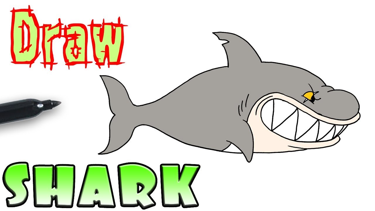 1280x720 How To Draw A Shark Cuphead