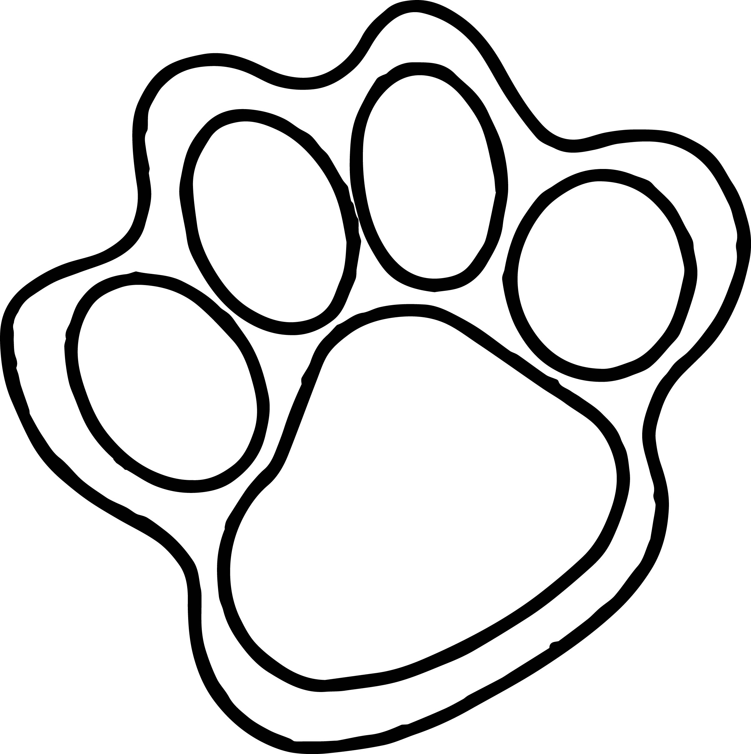How To Draw A Tiger Paw Print | Free download on ClipArtMag
