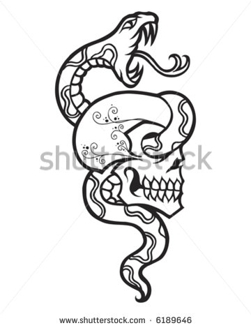 360x470 Vintage Tattoo Snake And Skull Tattoos For Bruce