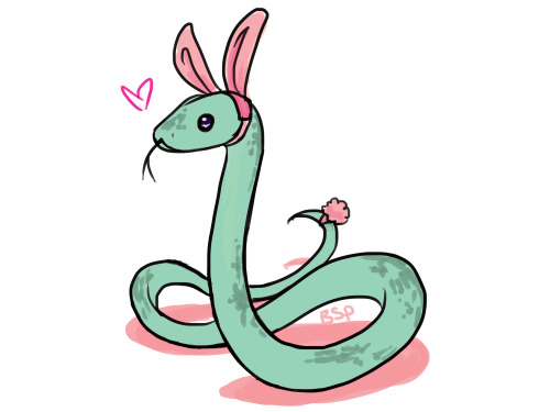 500x375 I Felt Like Drawing A Snake With Bunny Inspiration