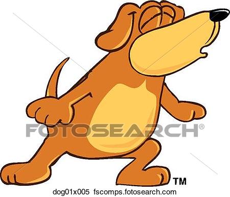 450x385 Clipart Of Dog Howling Dog01x005