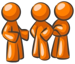 150x128 Discussion Clipart Clip Art Illustration Of Orange Men
