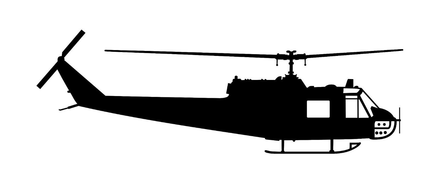 Huey Helicopter Silhouette | Free download on ClipArtMag