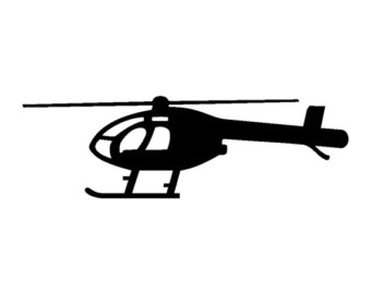 340x270 Huey Uh 1 Helicopter Vinyl Decal V1