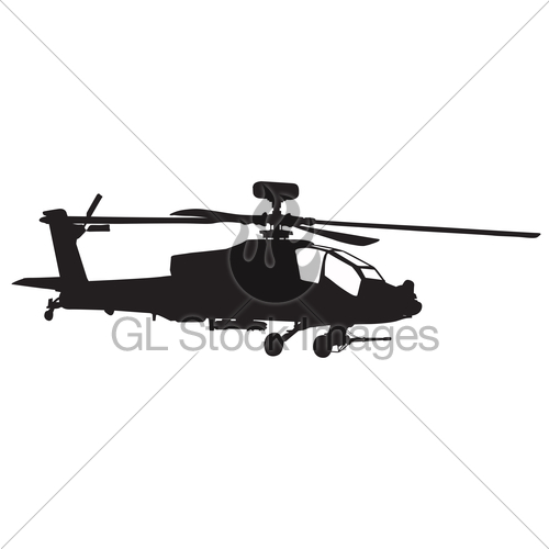 500x500 Apache Helicopter Silhouette Clipart Panda