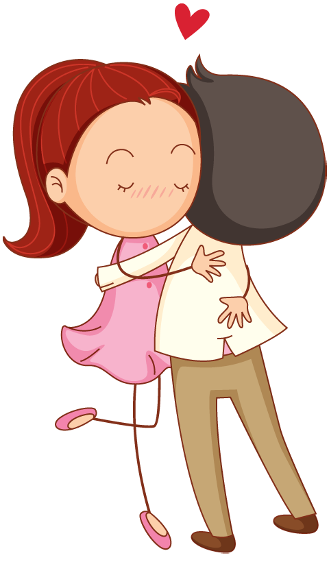 480x820 Cartoon Man And Woman Passionately Hugging 1designshop