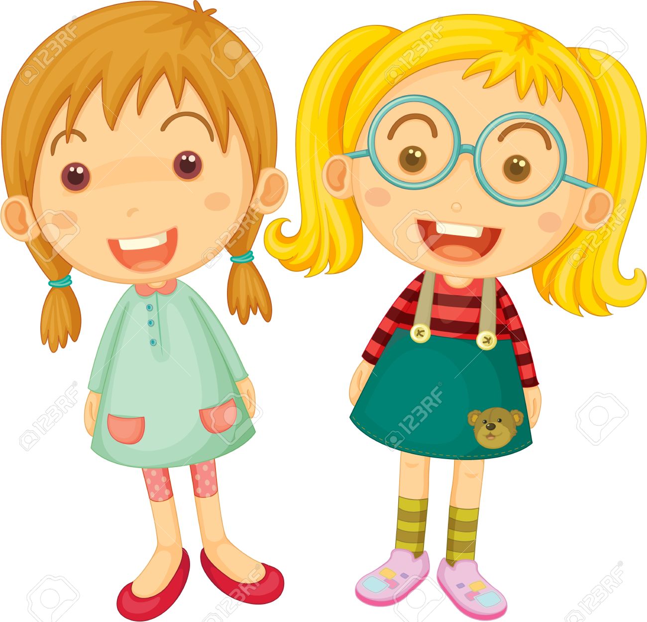 1300x1249 Two Girls Clip Art Clipart