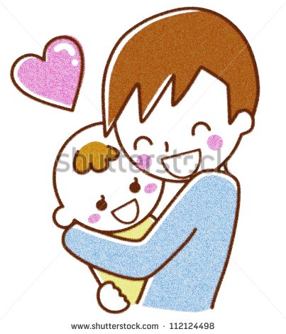 403x470 Clipart Boy Hugging Parent