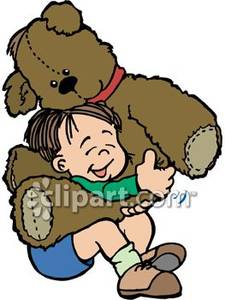 225x300 Boy Hugging His Teddy Bear
