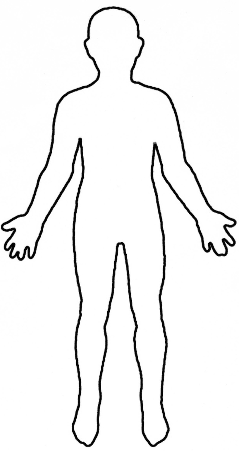 Human Body Outline Printable Free download best Human Body Outline