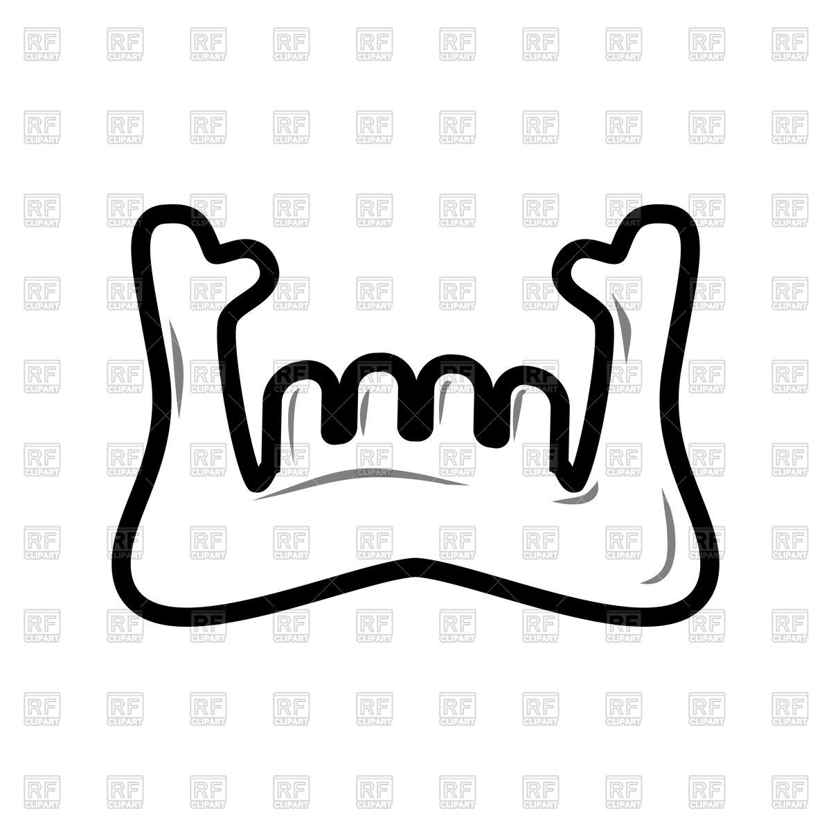 1200x1200 Human Mandible. Lower Jaw. Anatomy Of Bone. Part Of Skull Royalty