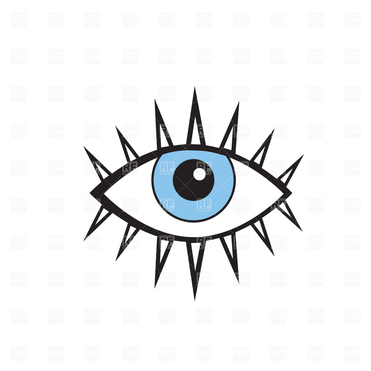 1200x1200 Stylish Human Eye Free Vector Clip Art Image