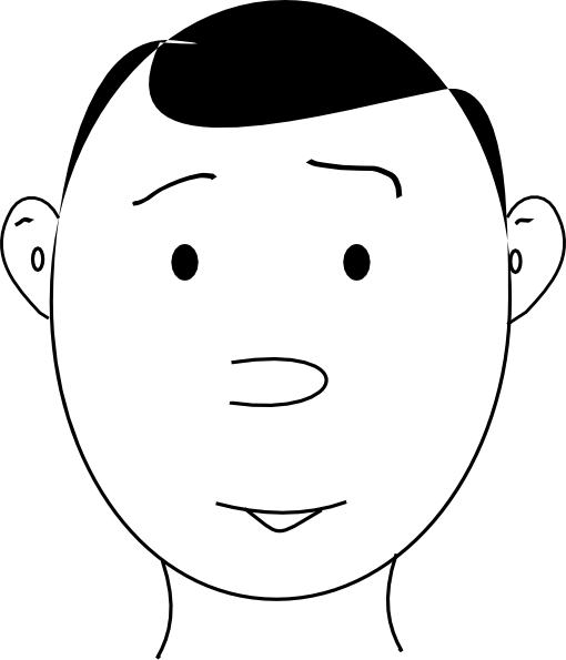 510x595 Human Face Outline Clip Art