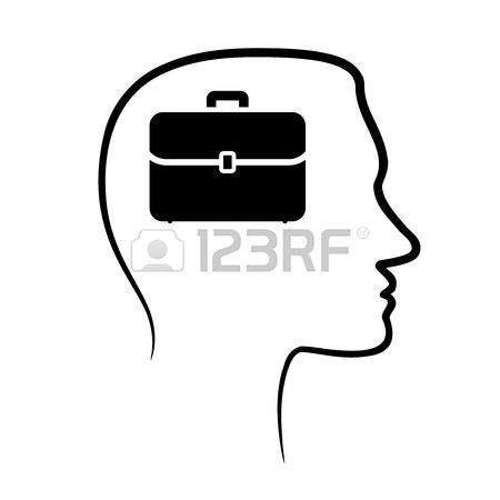 450x450 Outline Design Icon With Human Head, Brain And Magnifying Glass