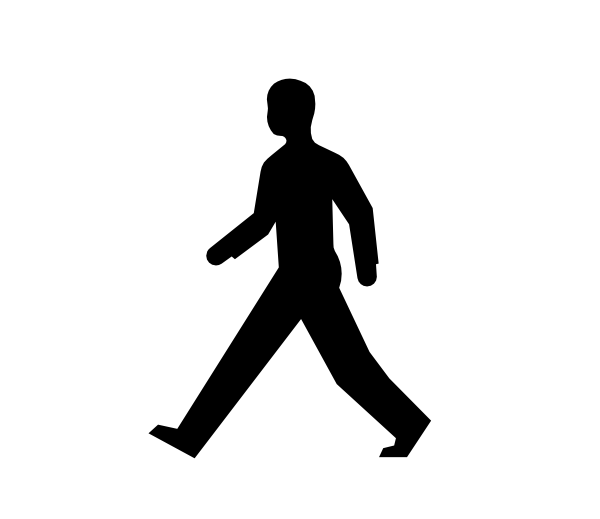 600x519 Male Body Walking Clip Art