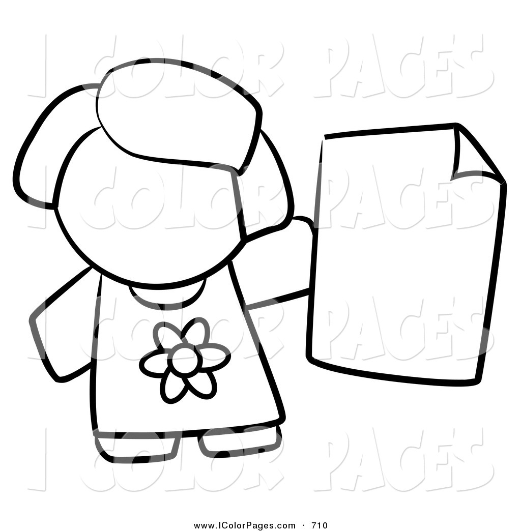 1024x1044 Vector Coloring Page Of A Black And White Outline Of A Human