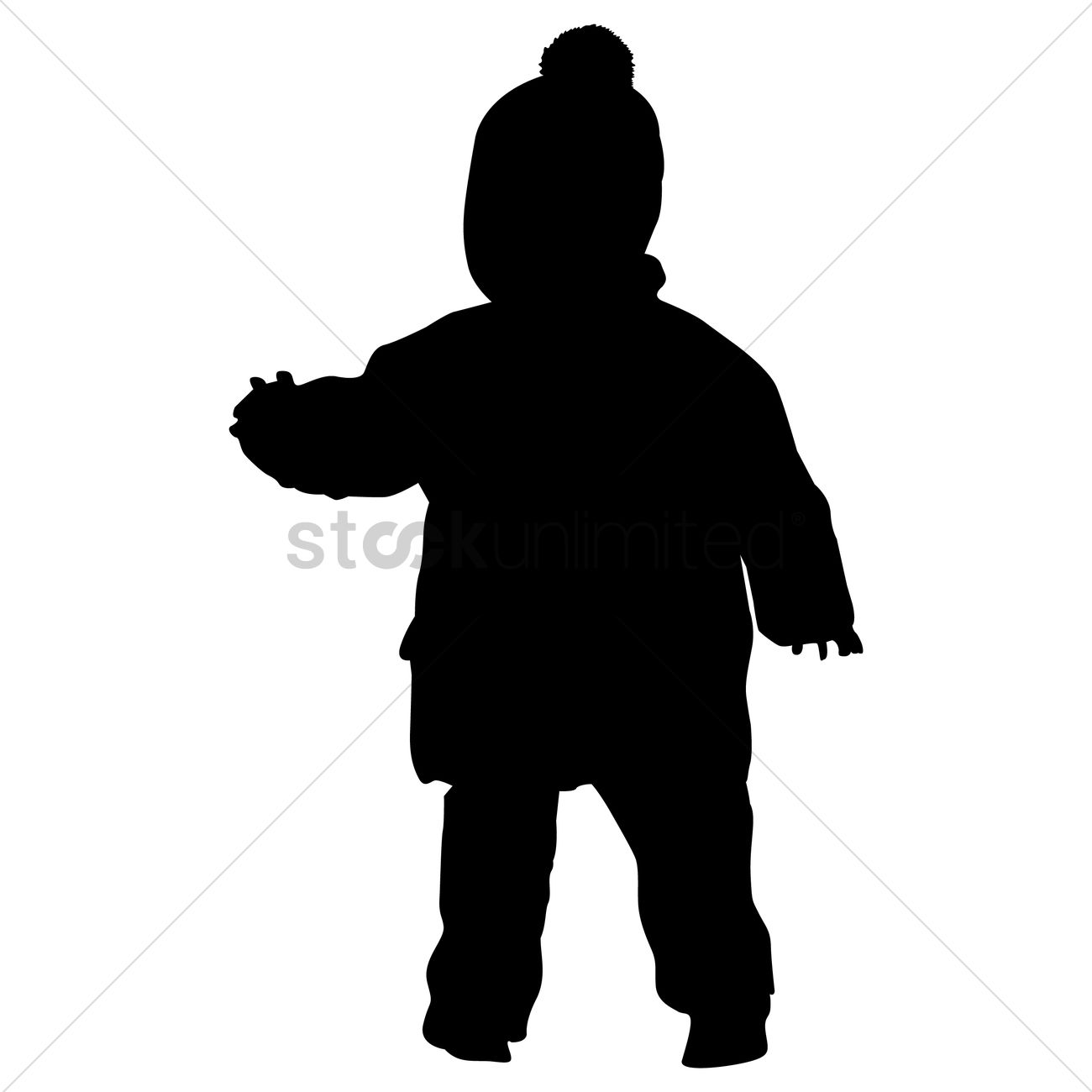 1300x1300 Winter Kids Silhouette Clipart