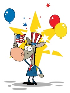 226x300 Free Political Donkey Clip Art Image