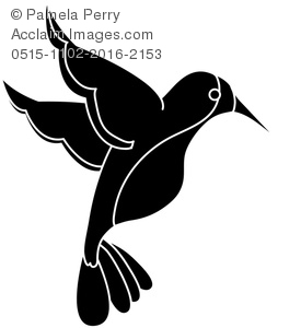 275x300 Art Illustration Of A Hummingbird Silhouette