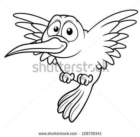 450x442 Drawn Hummingbird Cartoon