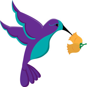 298x300 Hummingbird Clipart Image