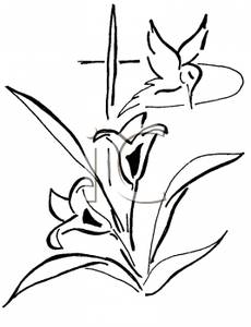 230x300 And White Hummingbird Flying Over Two Lilies Clip Art Image