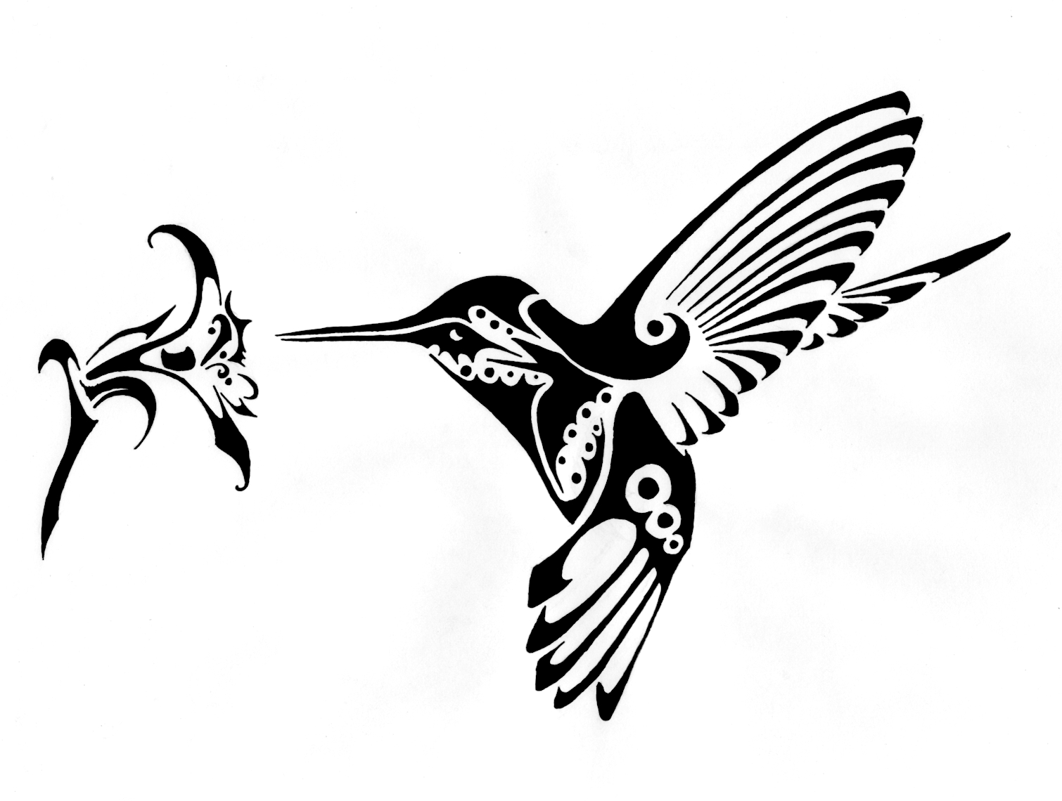 1510x1140 Clip Art Black And White Hummingbird Clipart