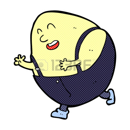 450x450 Retro Comic Book Style Cartoon Humpty Dumpty Egg Character Royalty