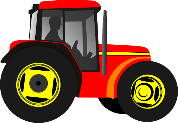 600x416 Red Tractor Clip Art